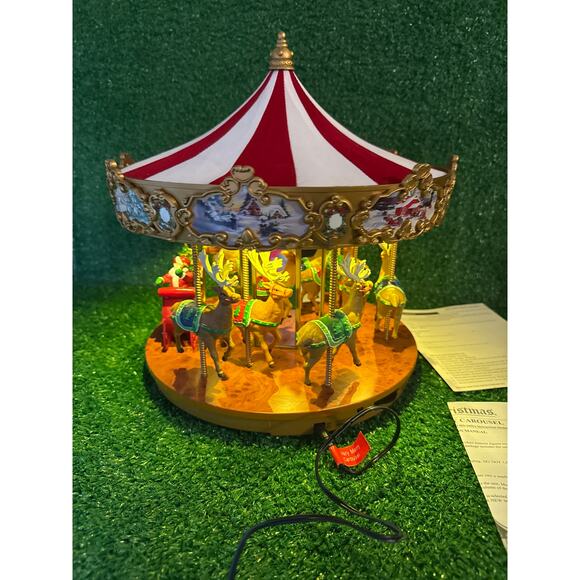 Mr Christmas Very Merry Carousel Santa Reindeer Plays 50 Songs LED Lights Motion - Picture 5 of 6